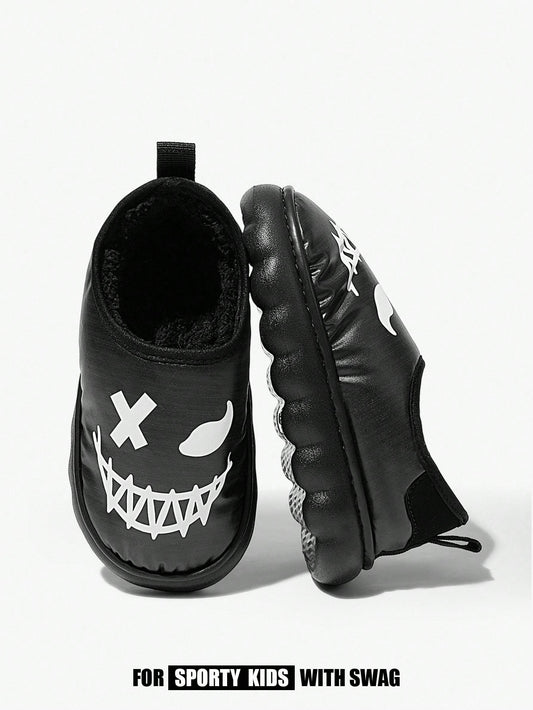 JNSQ Cute Cartoon Black Anti-Slip Indoor Slippers Black