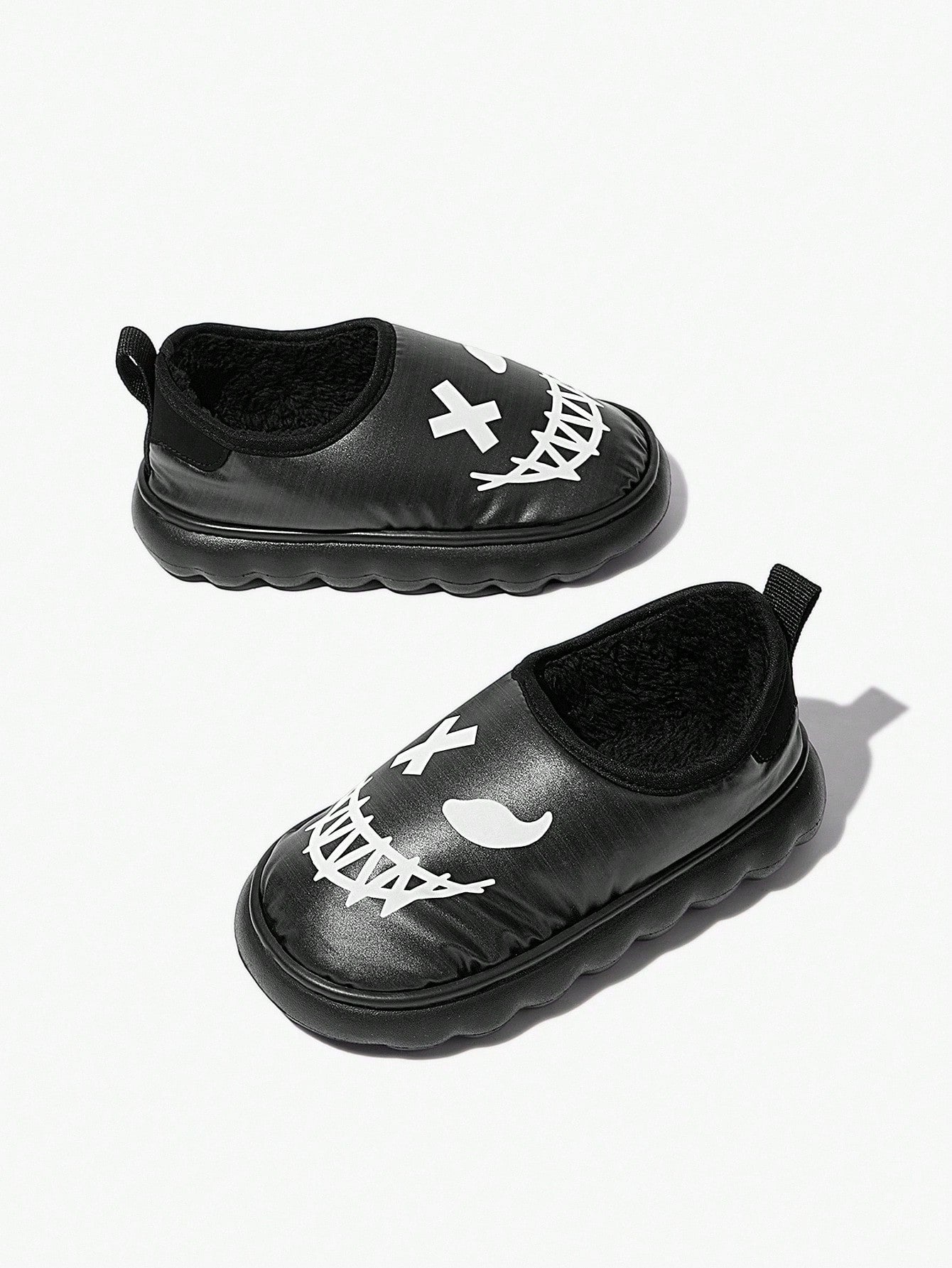 JNSQ Cute Cartoon Black Anti-Slip Indoor Slippers