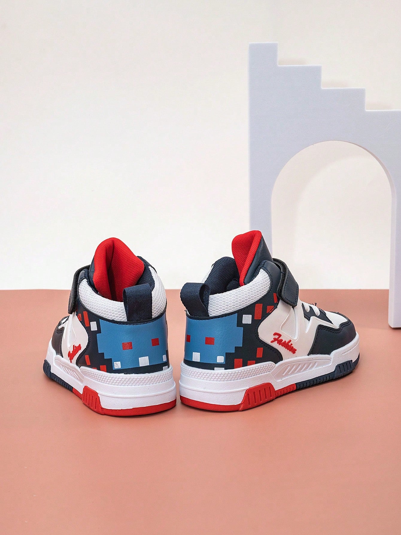Mid-Top Canvas Sneakers, Non-Slip Sole Design