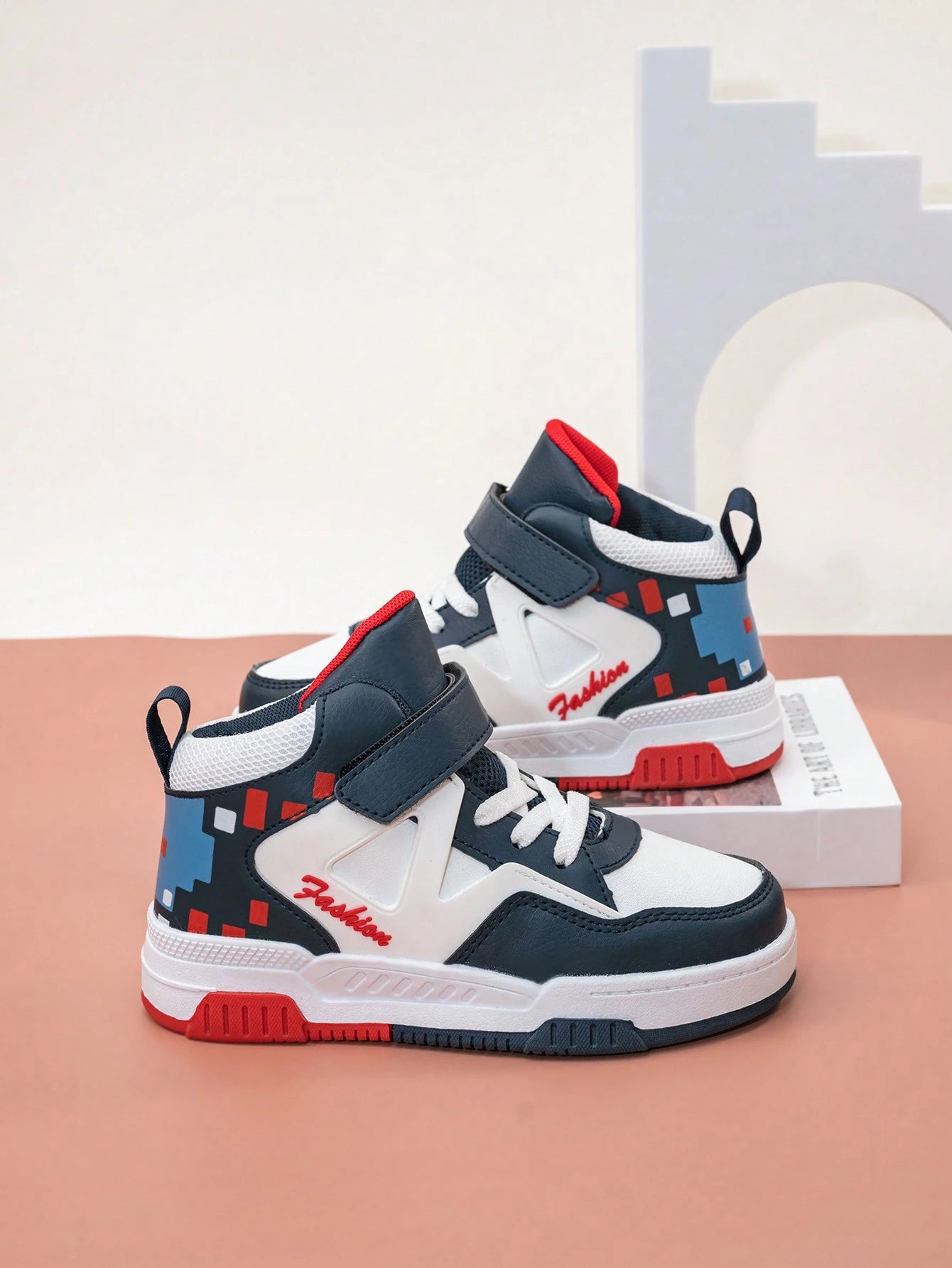 Mid-Top Canvas Sneakers, Non-Slip Sole Design