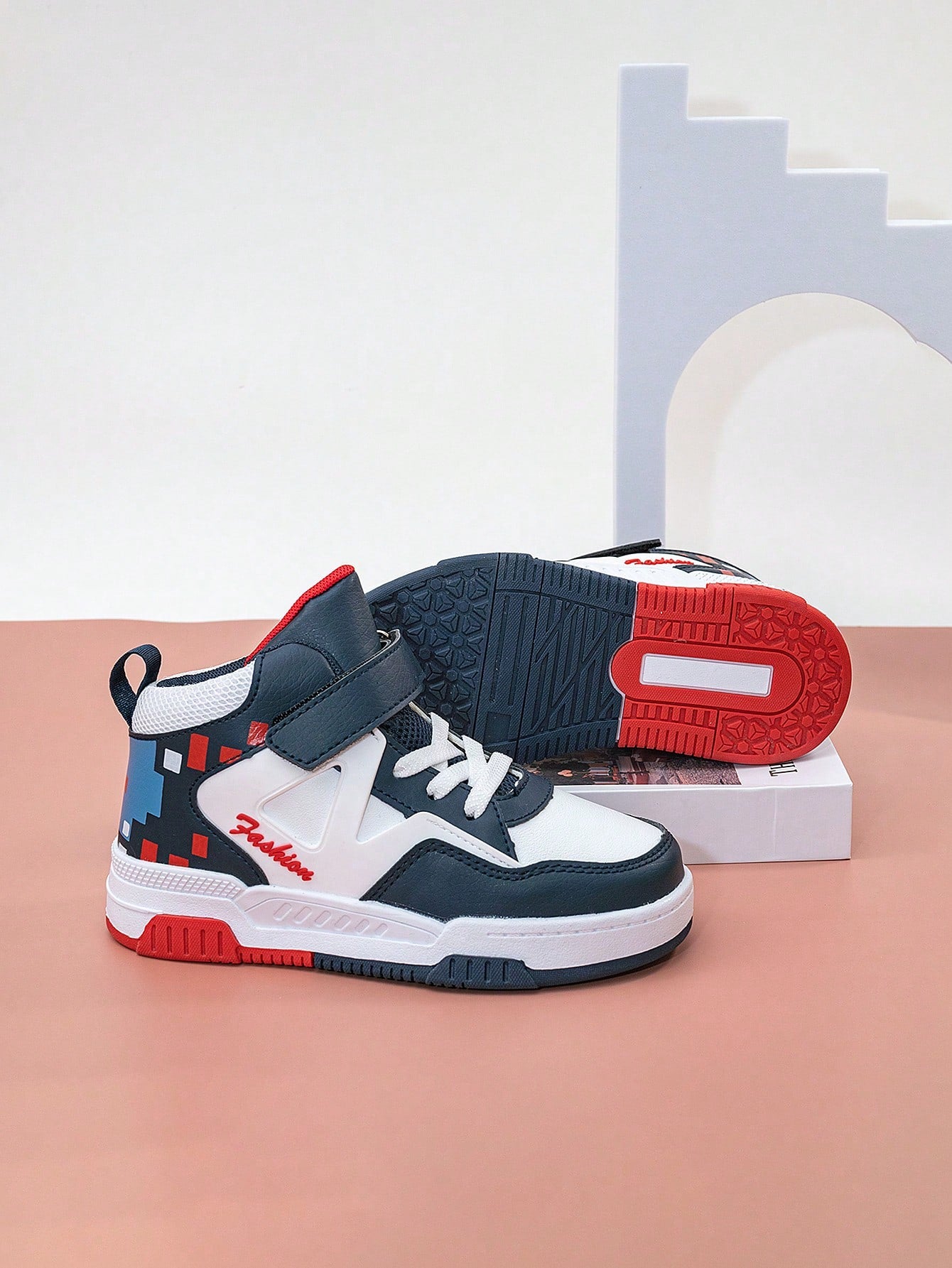 Mid-Top Canvas Sneakers, Non-Slip Sole Design