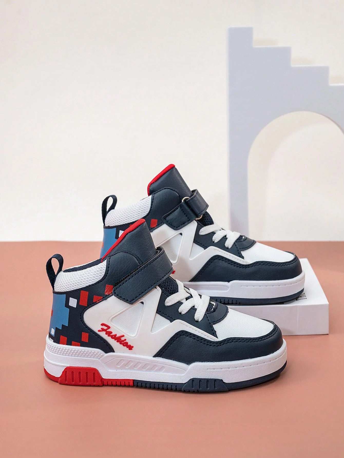 Mid-Top Canvas Sneakers, Non-Slip Sole Design