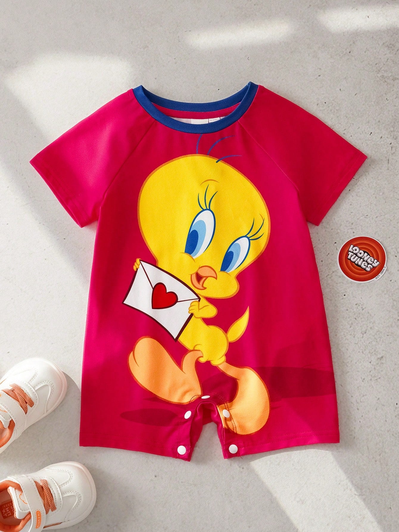 Cute Baby Girl Comfortable Round Neck Short Sleeve Romper