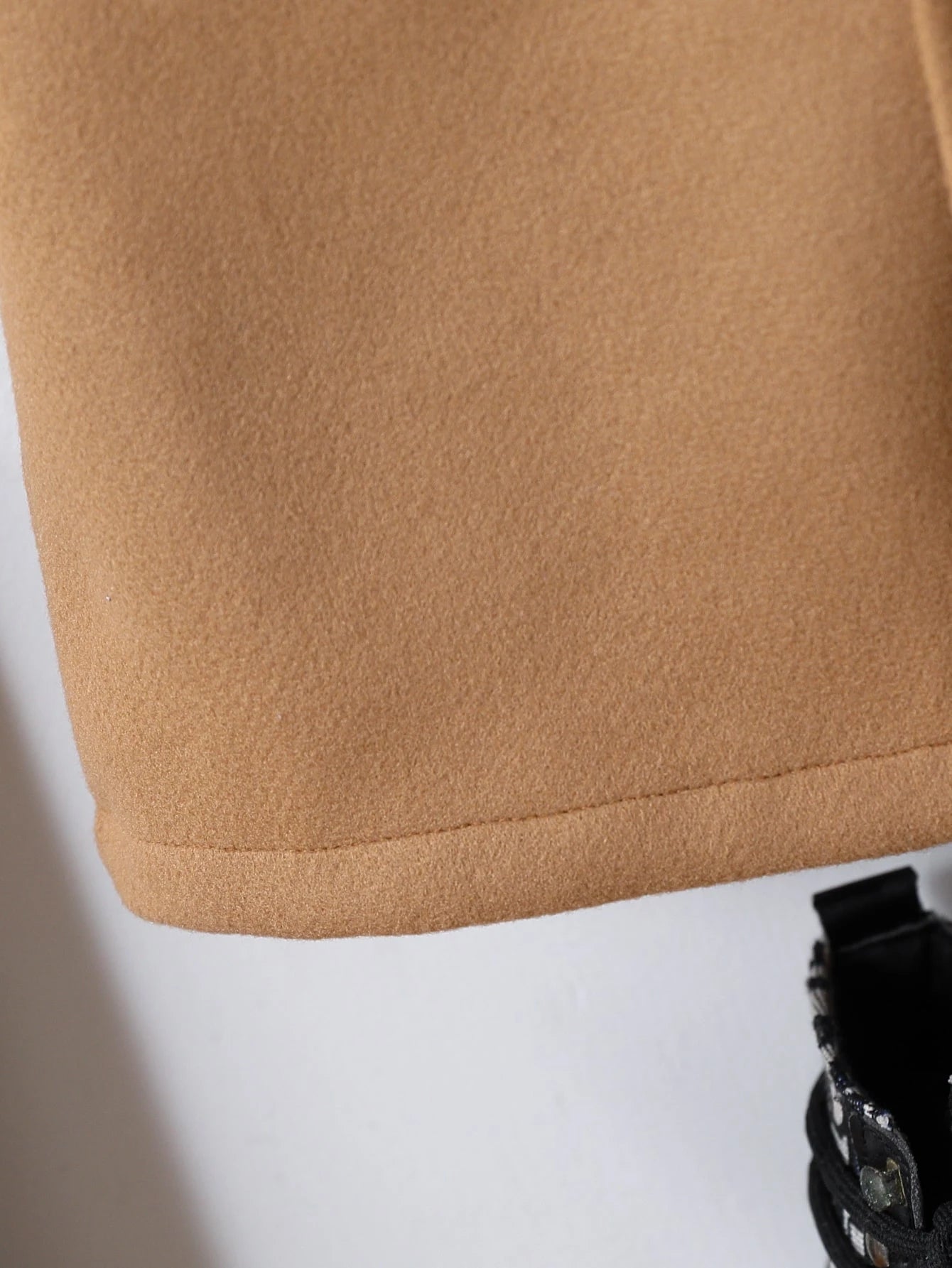 Little Boys Wool Overcoat Hooded Cargo Pocket Camel Mid Length