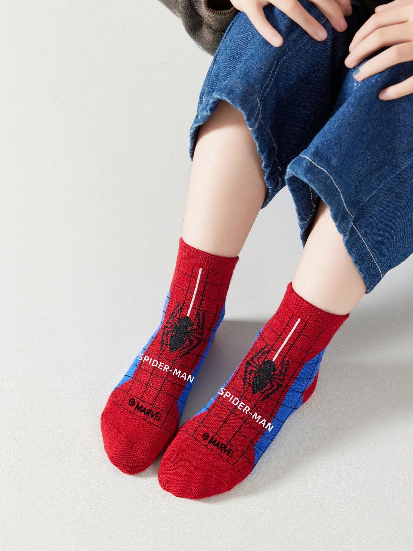 5 Pairs Of Children's Spider-Man Themed Socks