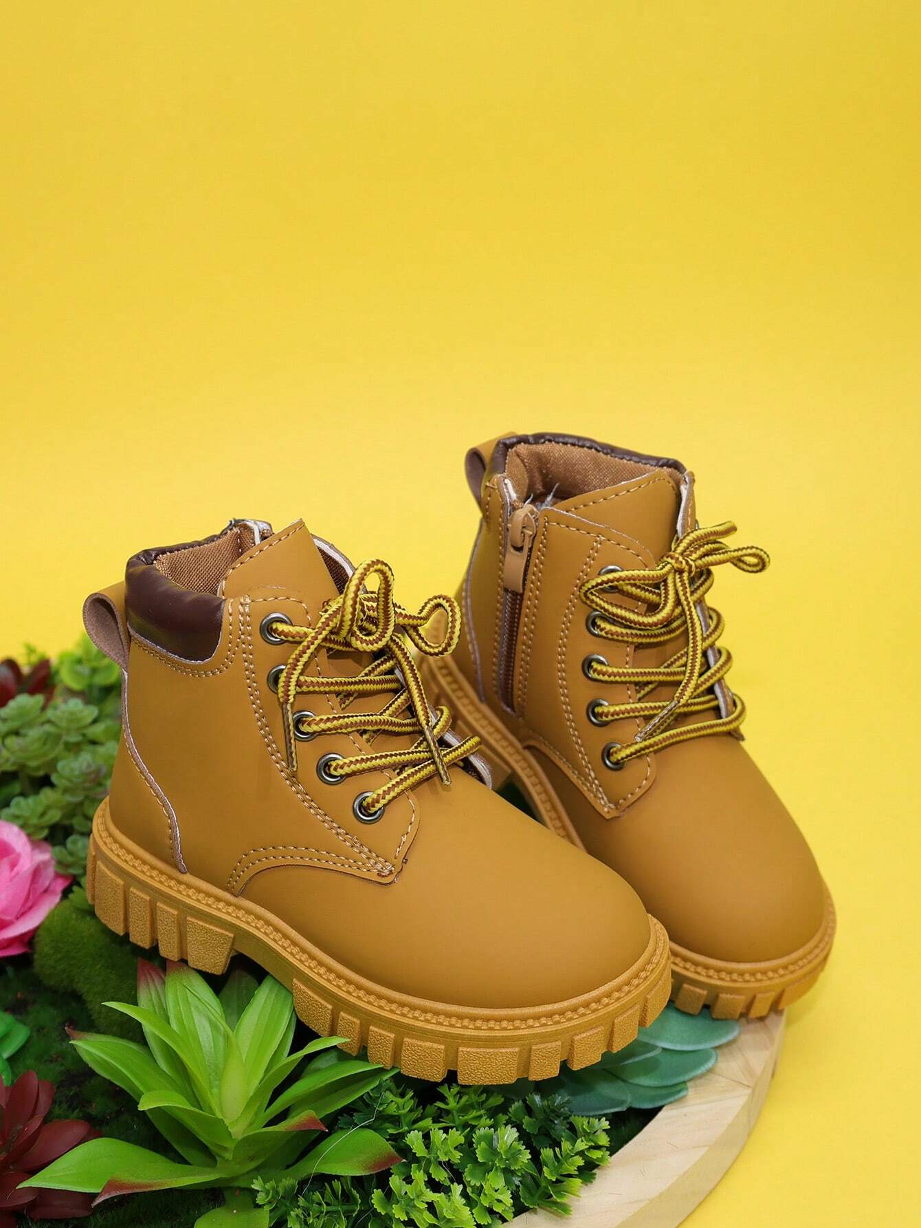 Casual High-Top Boots Brown