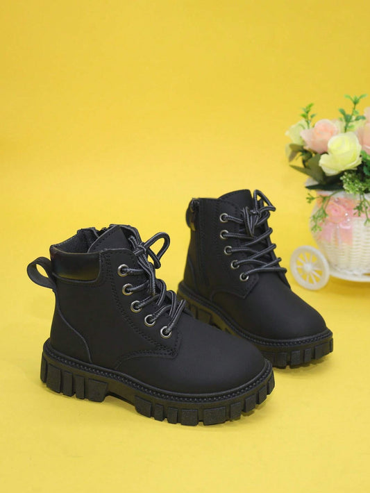 Casual High-Top Boots Black