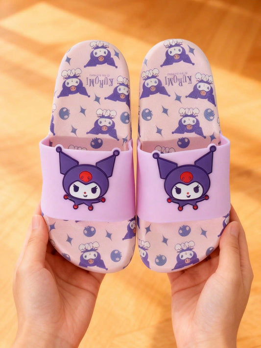 SANRIO & Cute Cartoon Open Toe Slippers For Girls