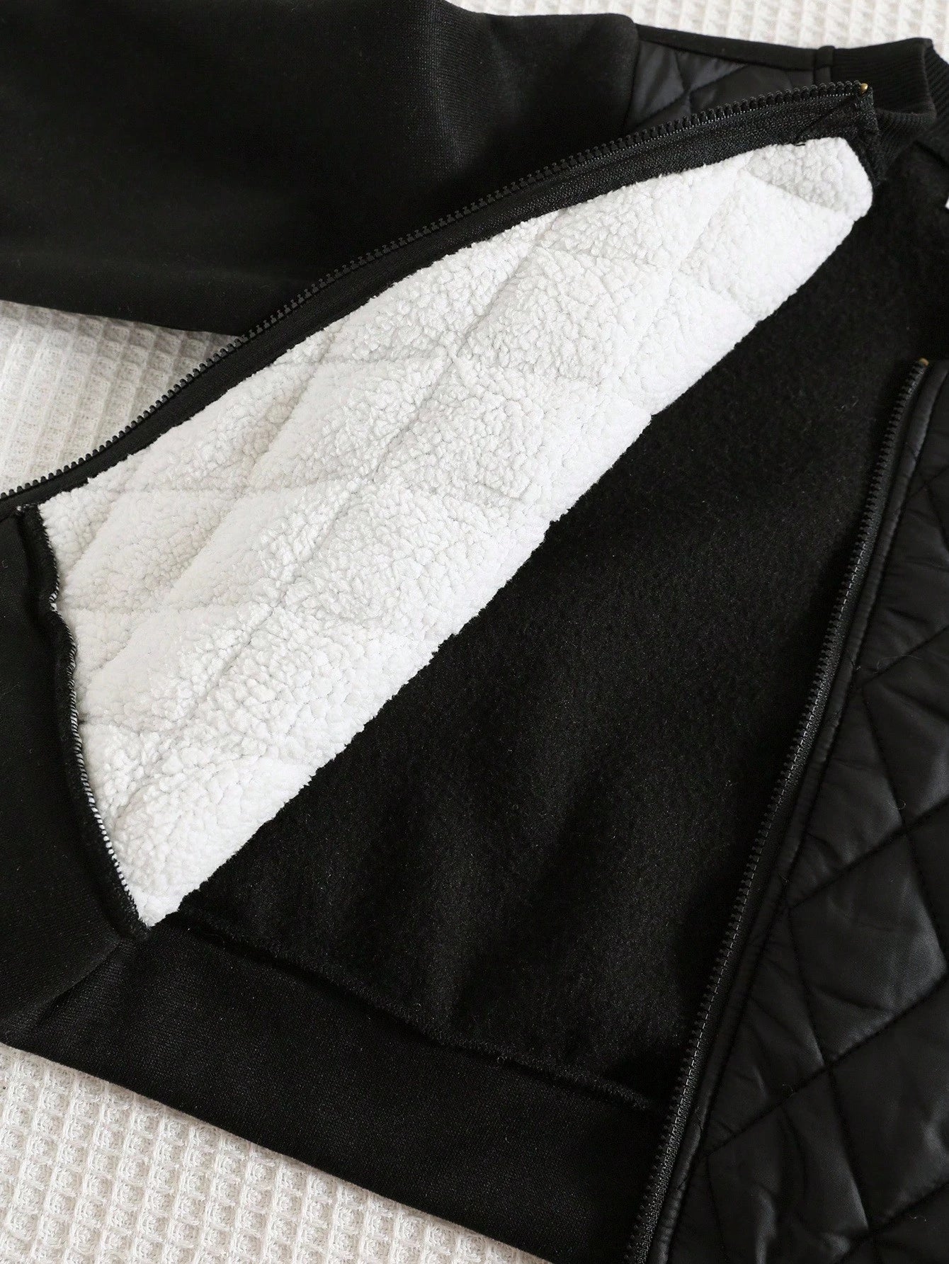 2pcs Set Young Boy Thickened Quilted Jacket & Pants