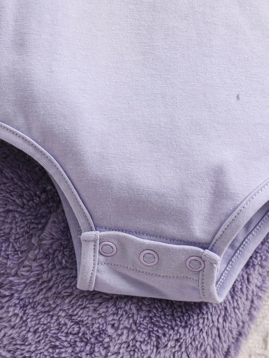 Mummy & Mee, Soft Fuzzy Bow Hooded Sweatshirt And Long Pants Knitted Jumpsuit Set
