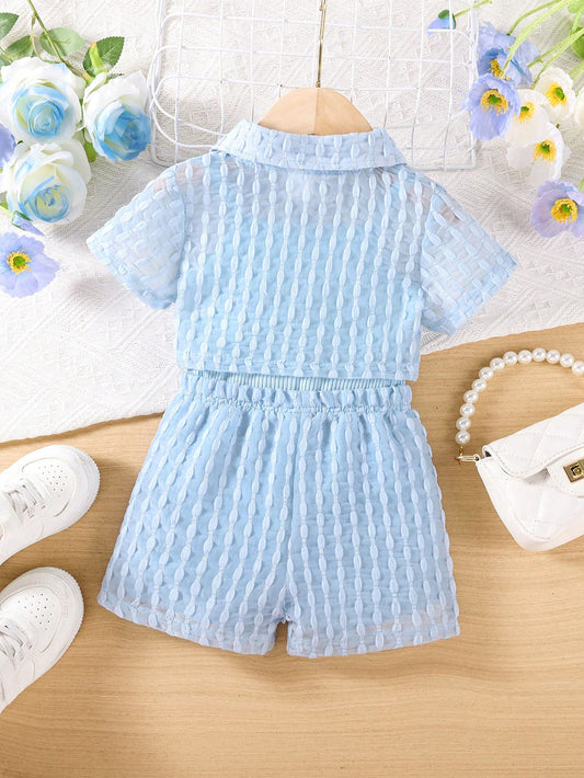Floral Shirt, Bodysuit & Shorts 3-Piece Baby Girl Set