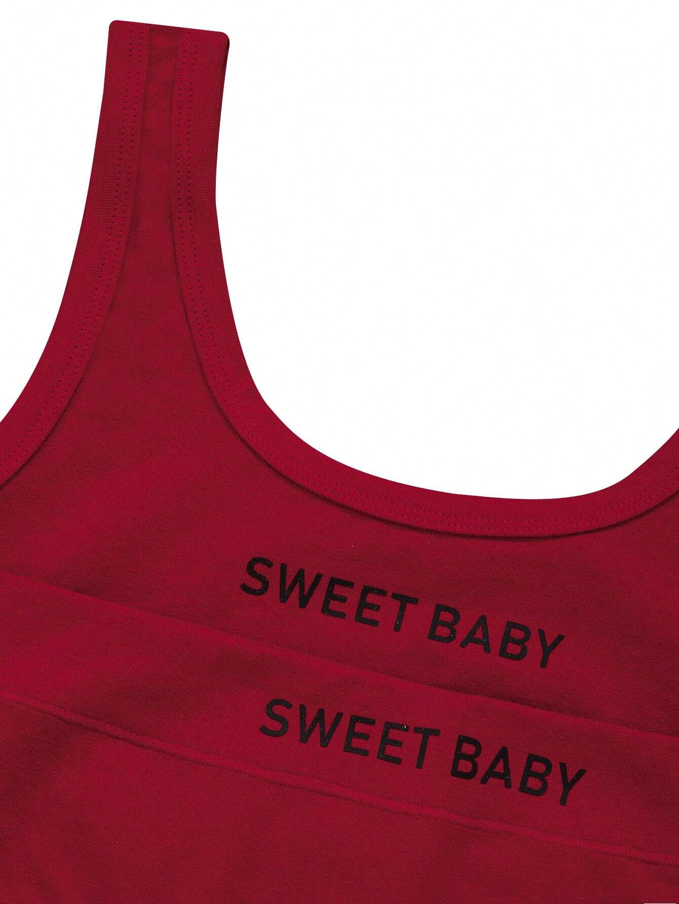 Spaghetti Strap Vest And Triangle Panty Underwear Set
