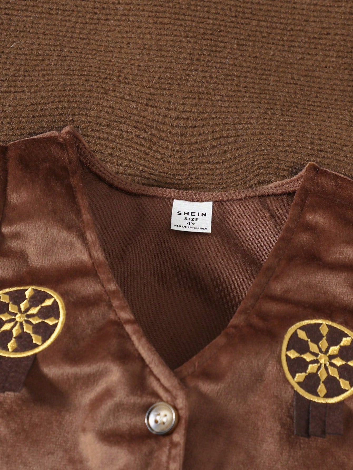 Vintage Western Cowboy Style Suede Vest, Cow Print Pants With 3D Tassel, Bandana Set