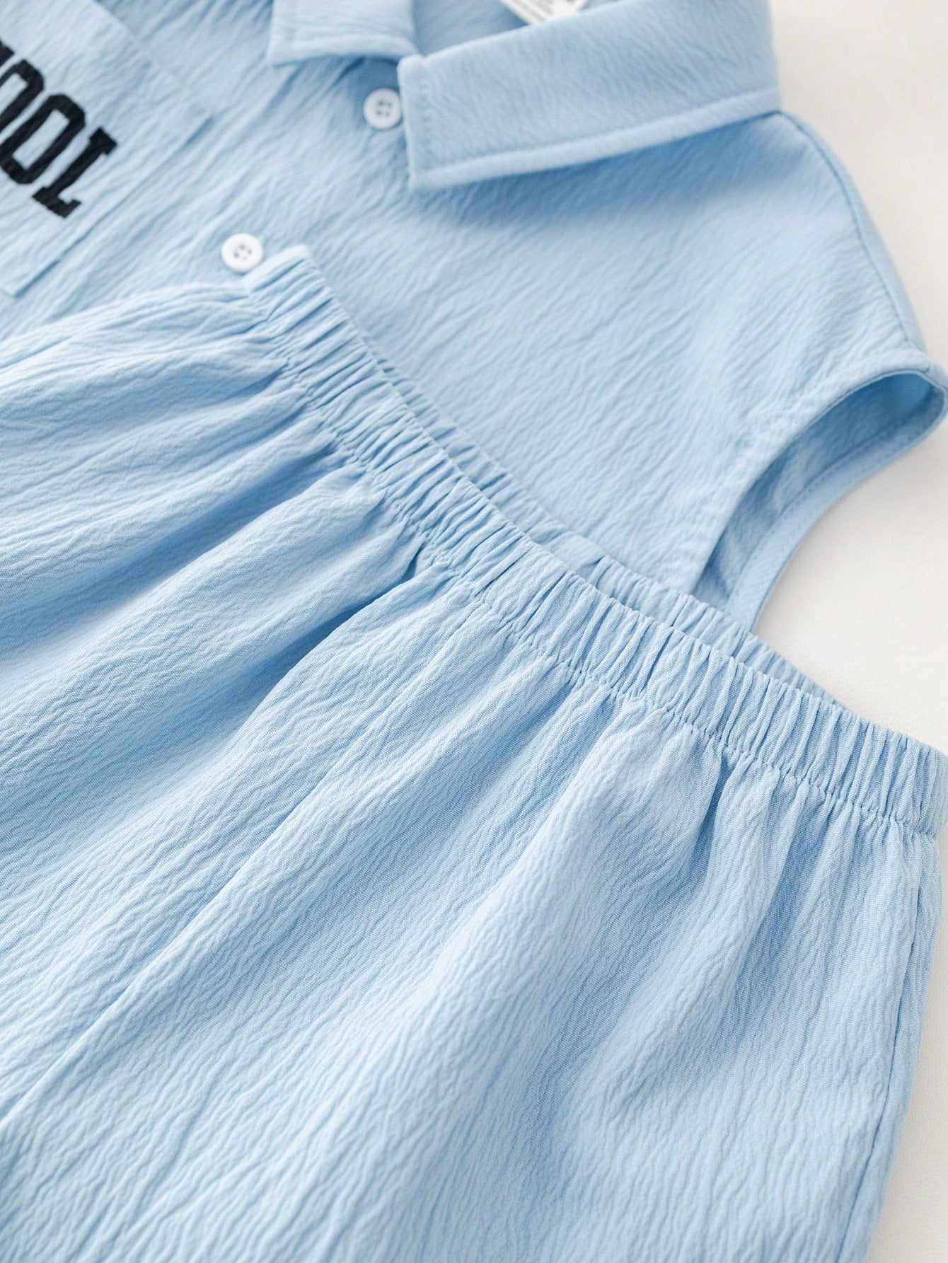 3pcs Toddler Boys' Outfit Set With Sleeveless Letter Print Top