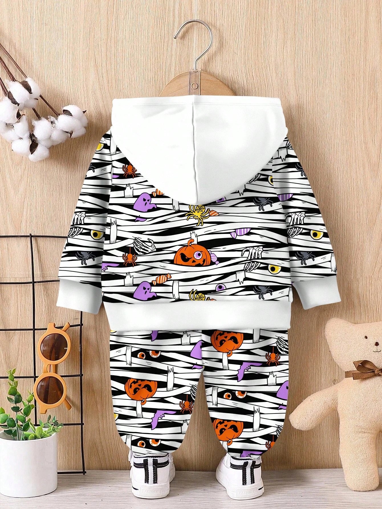 Baby Boy Casual Loose Comfortable Soft Knitted Hoodie And Sweatpants