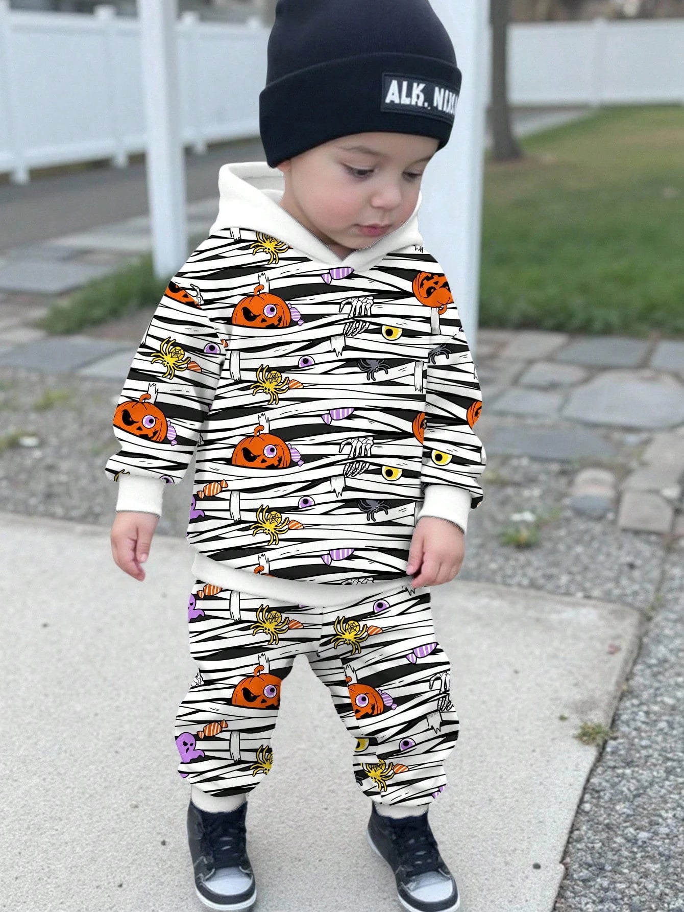 Baby Boy Casual Loose Comfortable Soft Knitted Hoodie And Sweatpants Multicolor 3