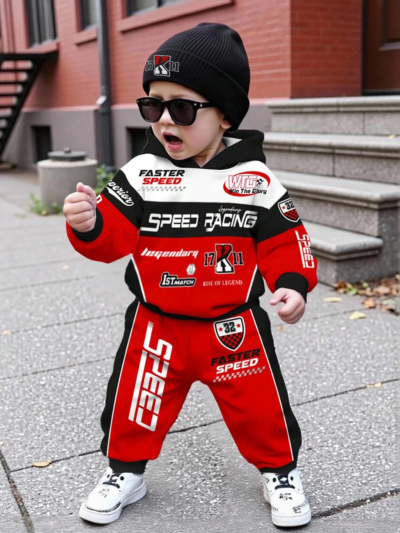 Baby Boy Casual Loose Comfortable Soft Knitted Hoodie And Sweatpants Multicolor 4