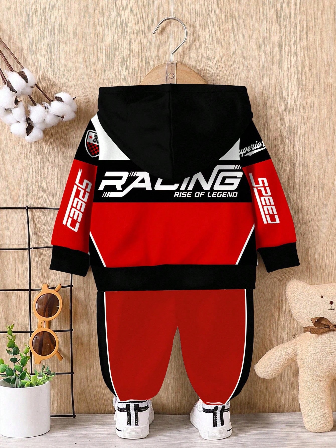 Baby Boy Casual Loose Comfortable Soft Knitted Hoodie And Sweatpants