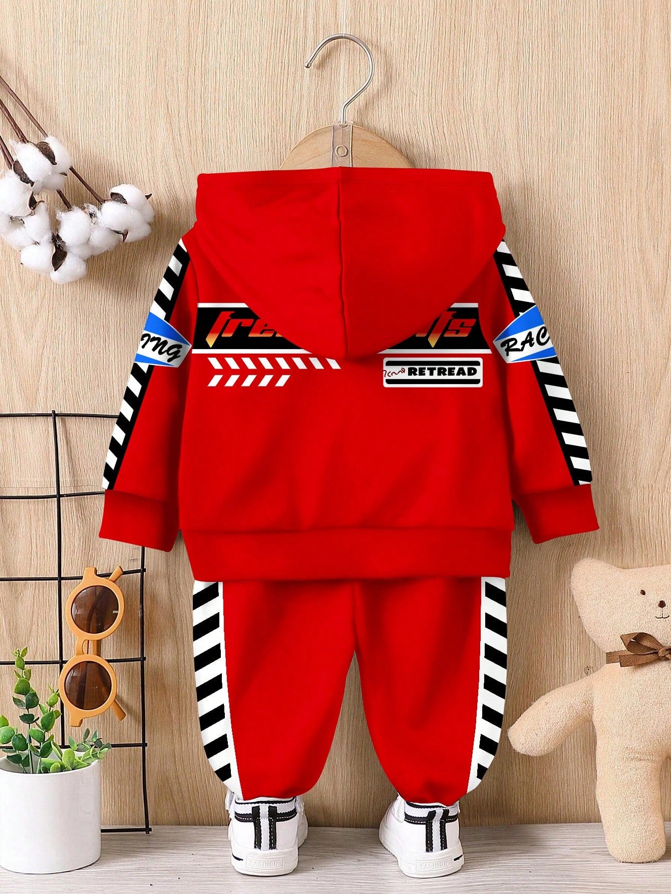 Baby Boy Casual Loose Comfortable Soft Knitted Hoodie And Sweatpants