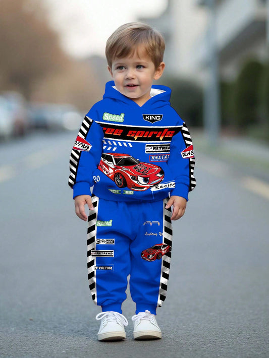 Baby Boy Casual Loose Comfortable Soft Knitted Hoodie And Sweatpants Multicolor 2