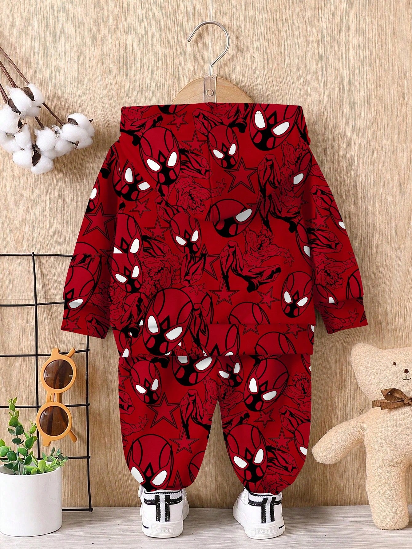 Baby Boy Casual Loose Comfortable Soft Knitted Hoodie And Sweatpants