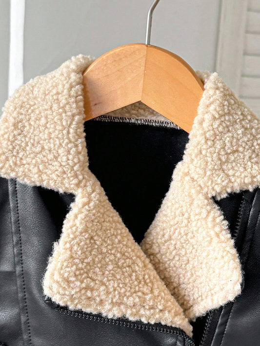 SHEIN Baby Boys Casual Versatile Thermal Lined Jacket