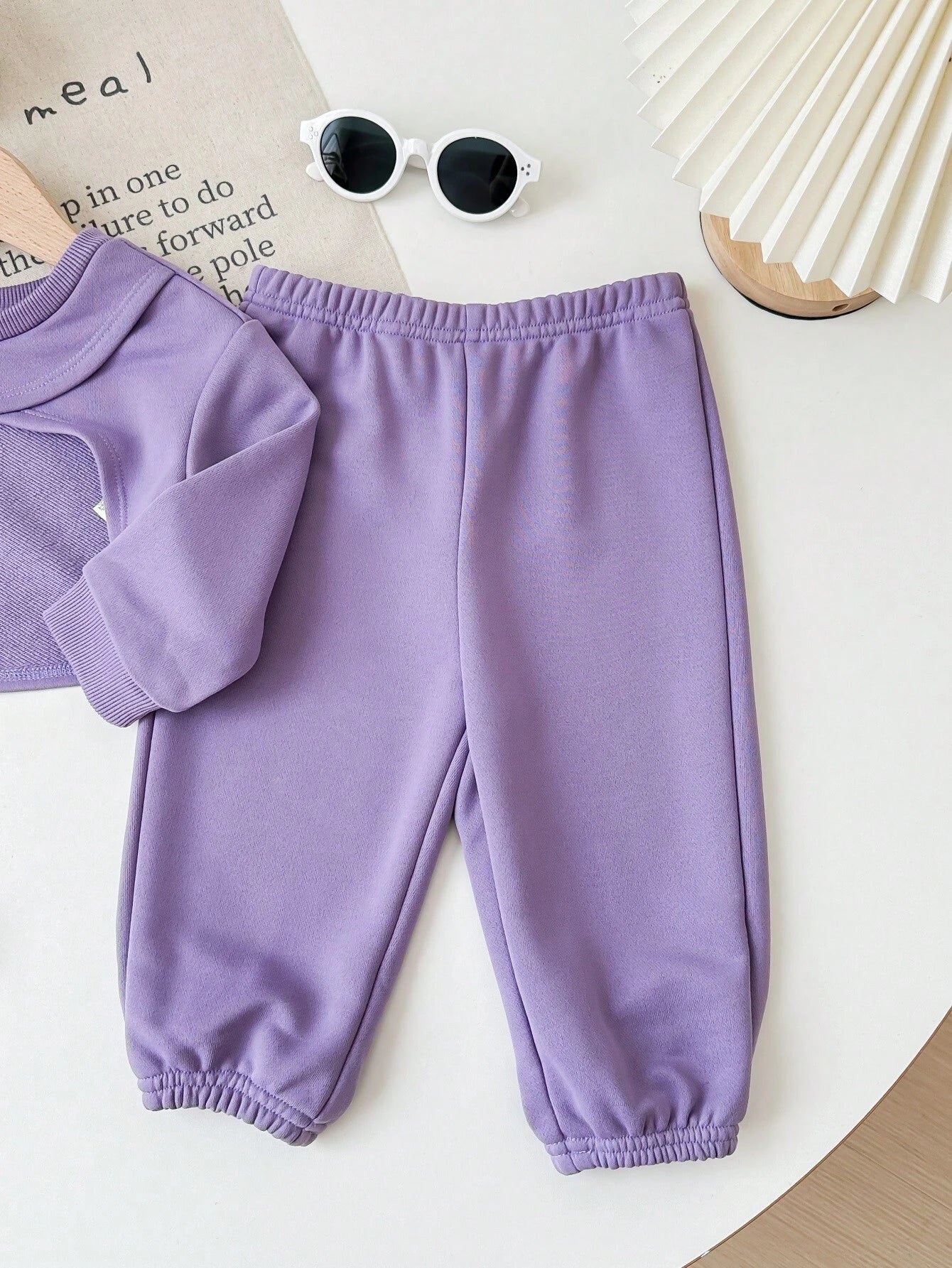 Letter Print Sleeveless Vest, Shorts, Long Sleeve Top And Elastic Waist Pants Set