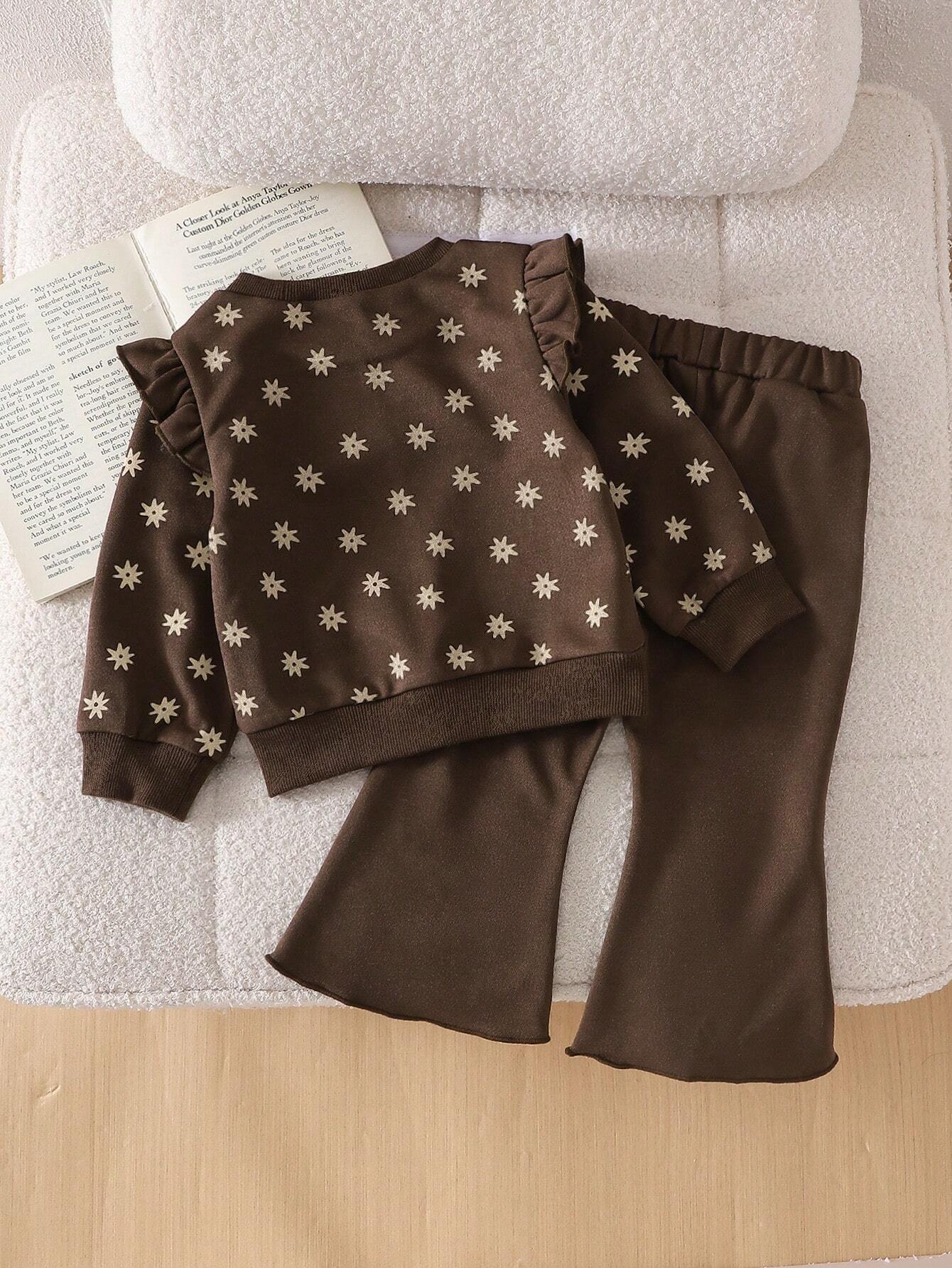 Baby Girl Long Sleeve Top & Pants Matching Outfit