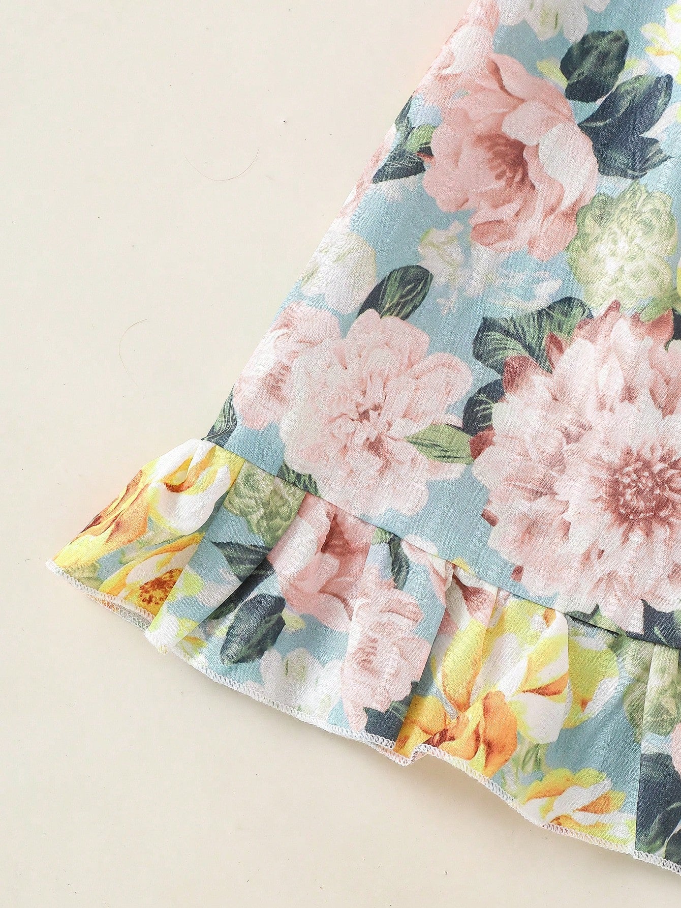 Baby Girls' Casual Floral & Tropical Print Knit Camisole Dress