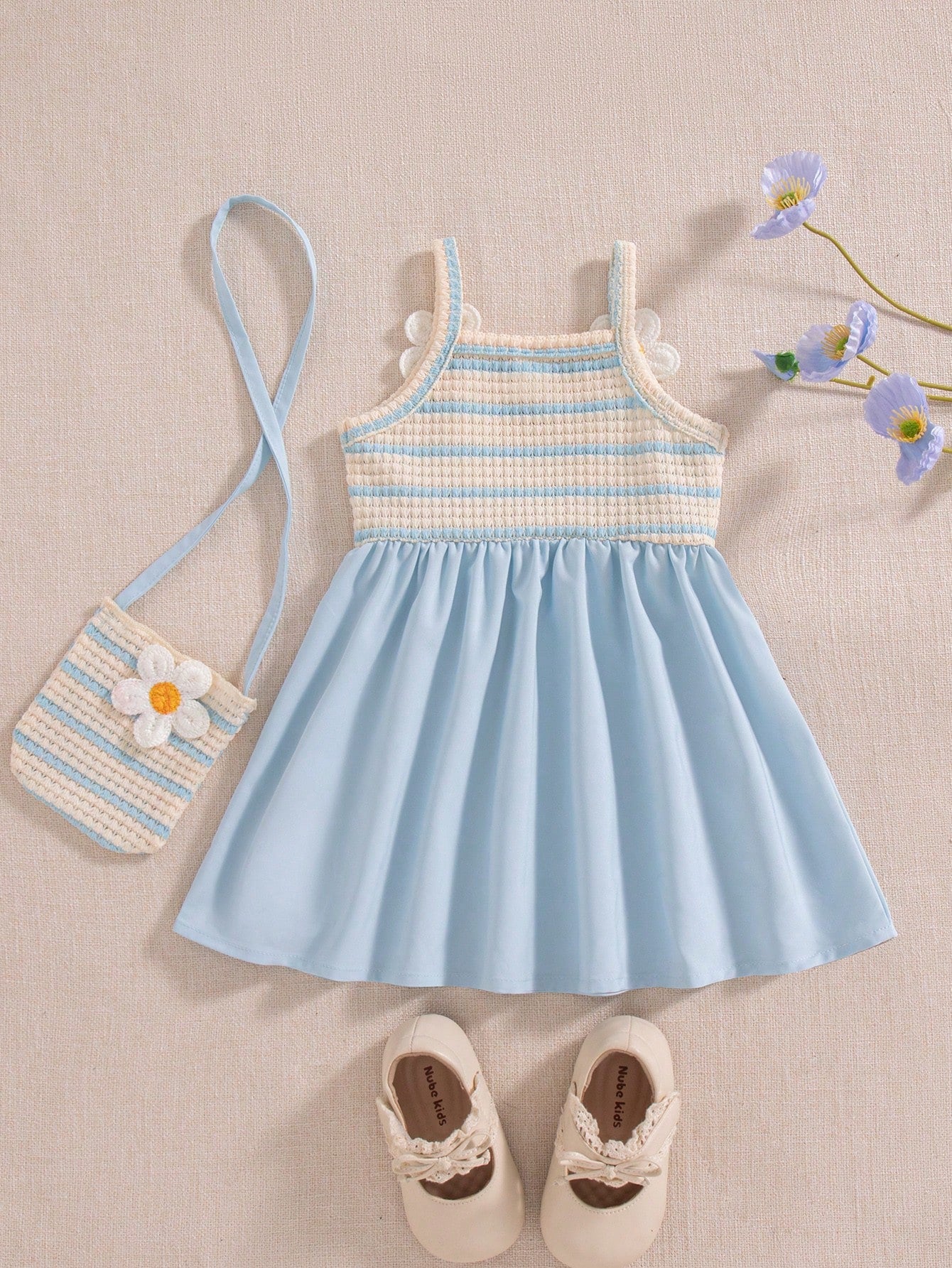 Spaghetti Strap Dress With Matching Mini Crossbody Bag