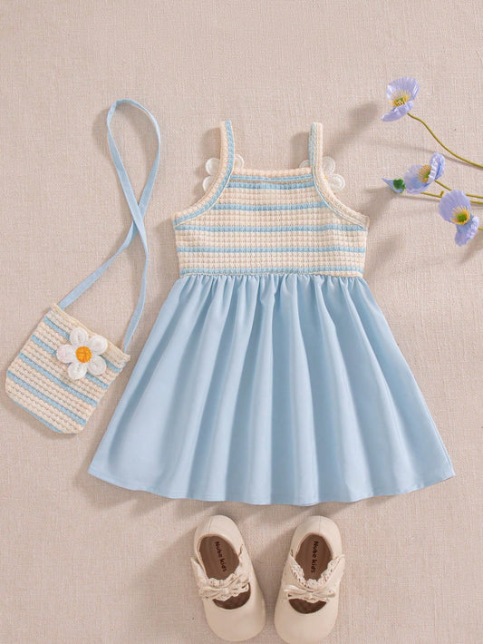 Spaghetti Strap Dress With Matching Mini Crossbody Bag