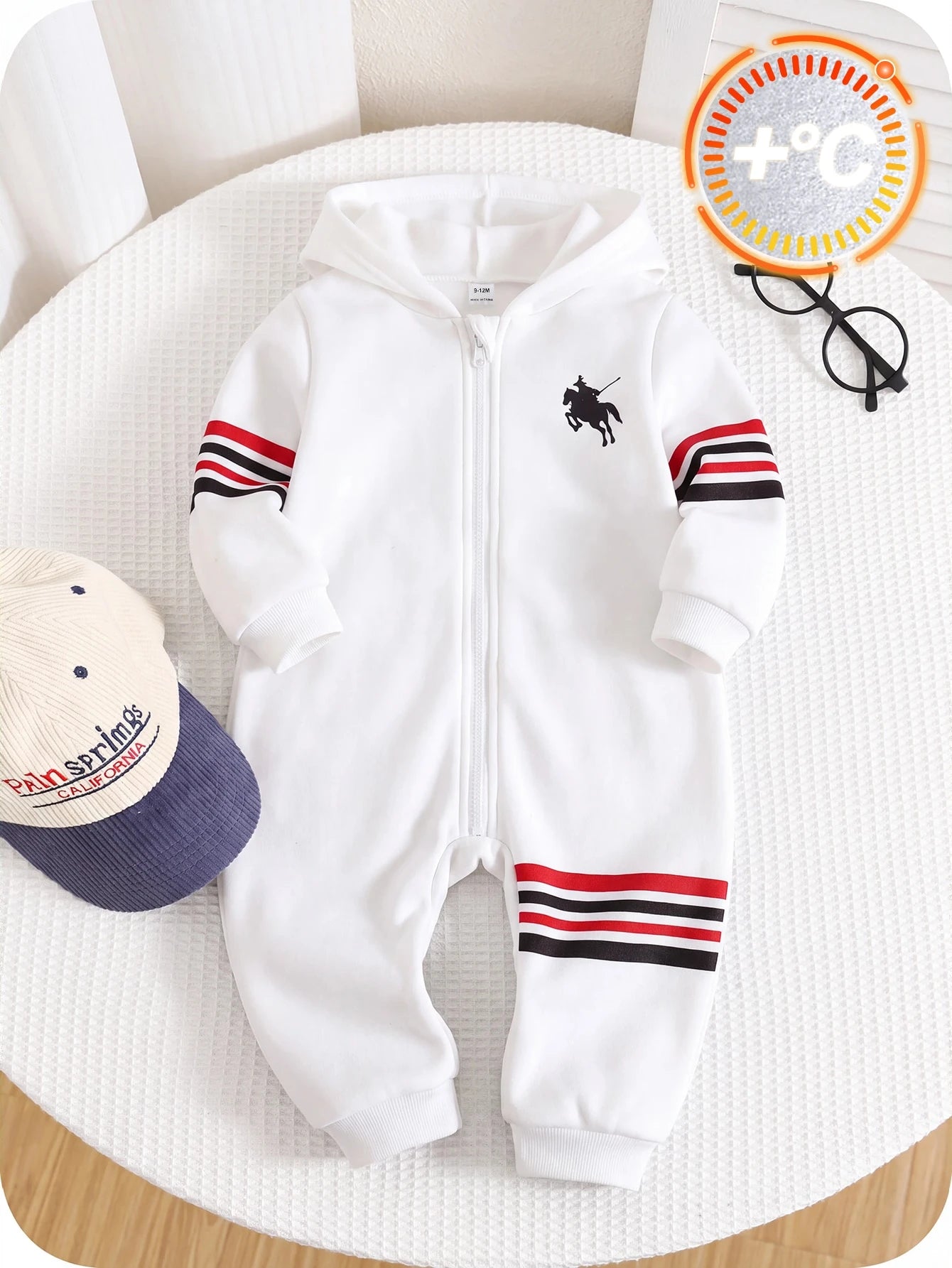 Hooded Long Sleeve Zipper Autumn Winter Jumpsuit