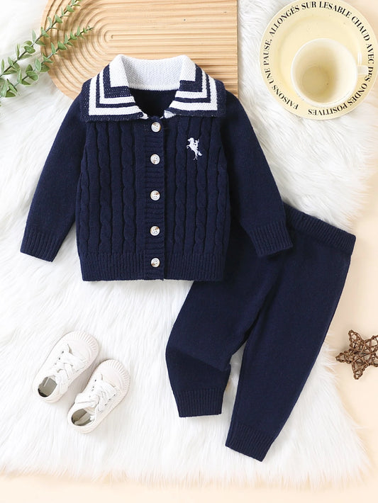 Long Sleeve Embroidered Sweater & Pants Set