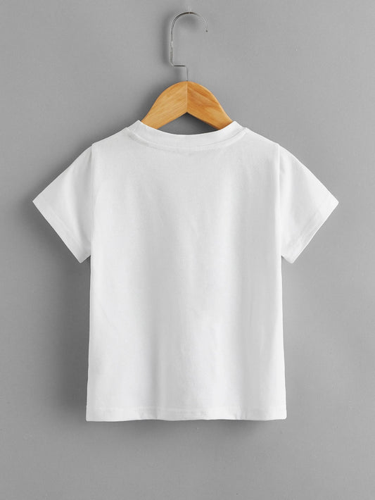 Kids Young Boy Solid Short Sleeve Tee