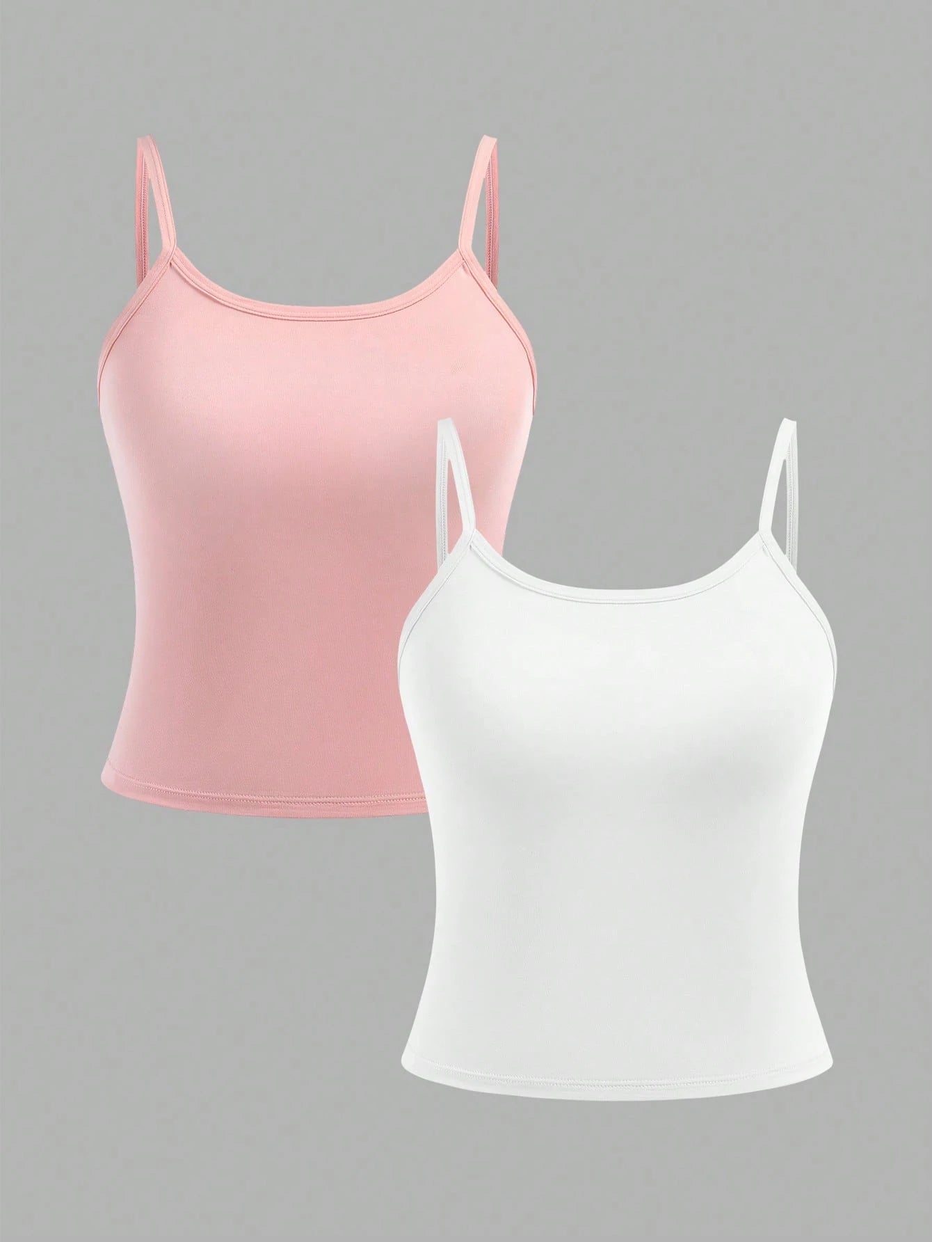 Teenage Girl Simplistic & Comfortable Skin-Friendly Camisole Bra Set Pink