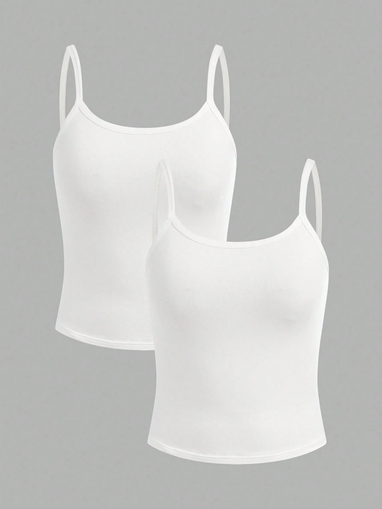 Teenage Girl Simplistic & Comfortable Skin-Friendly Camisole Bra Set White