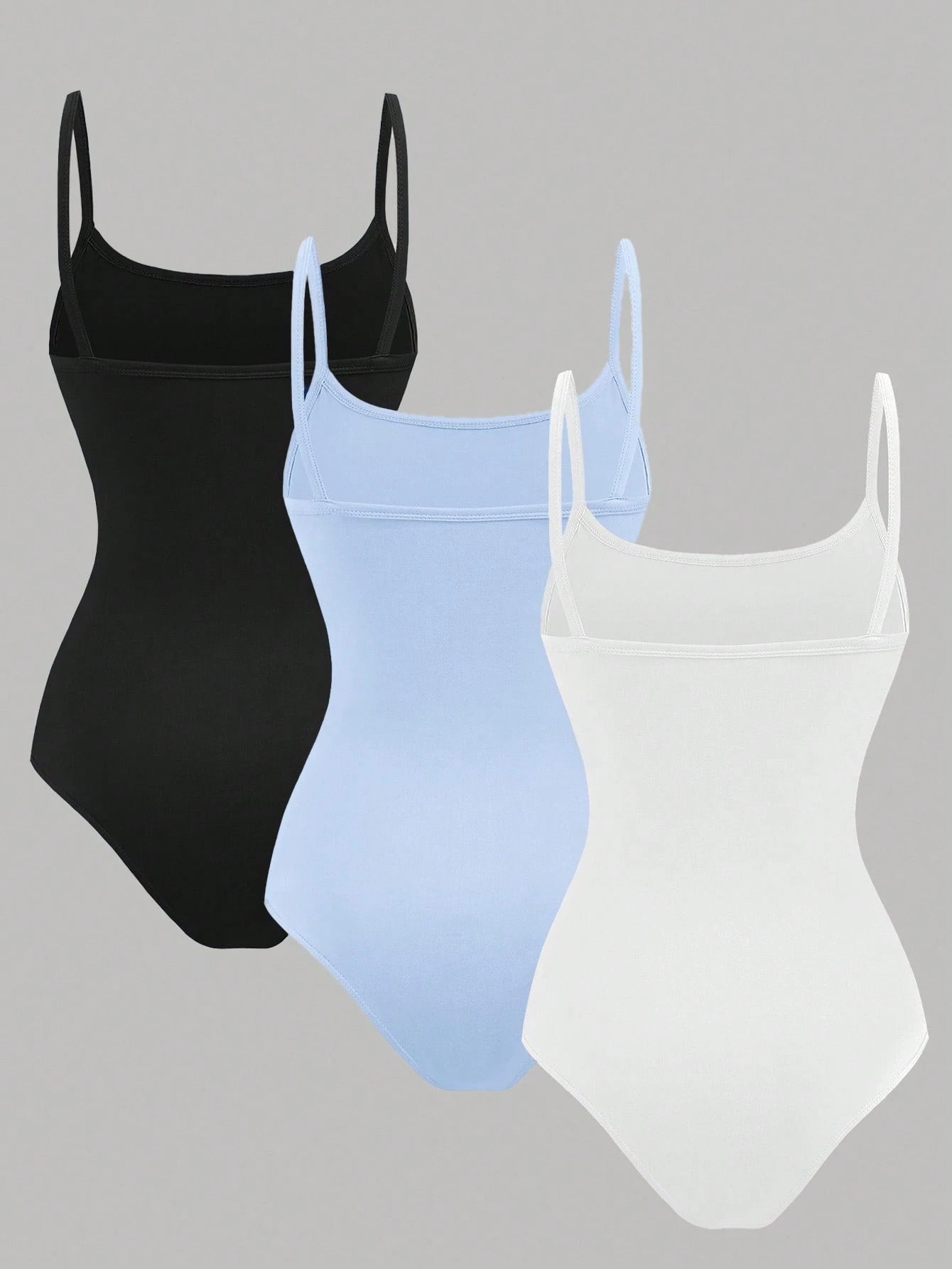 Teen Girls 3pcs Casual Slim Fit Girl's Jumpsuits With Spaghetti Straps