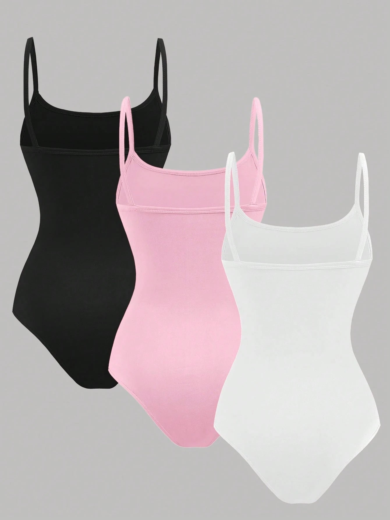 Teen Girls 3pcs Casual Slim Fit Girl's Jumpsuits With Spaghetti Straps