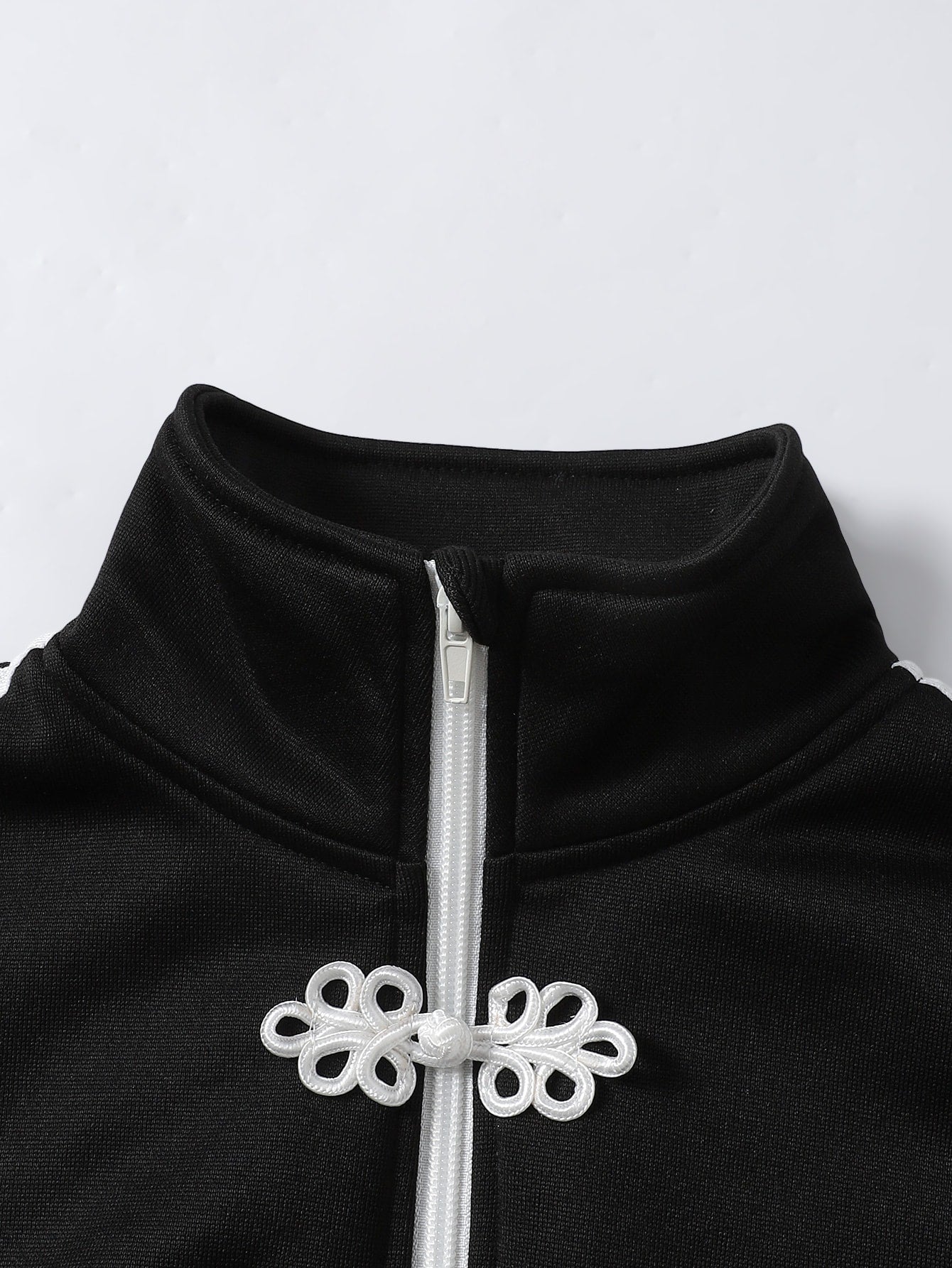 Letter Print Stand Collar Sweatshirt And Shorts, Warm Campus Outfit