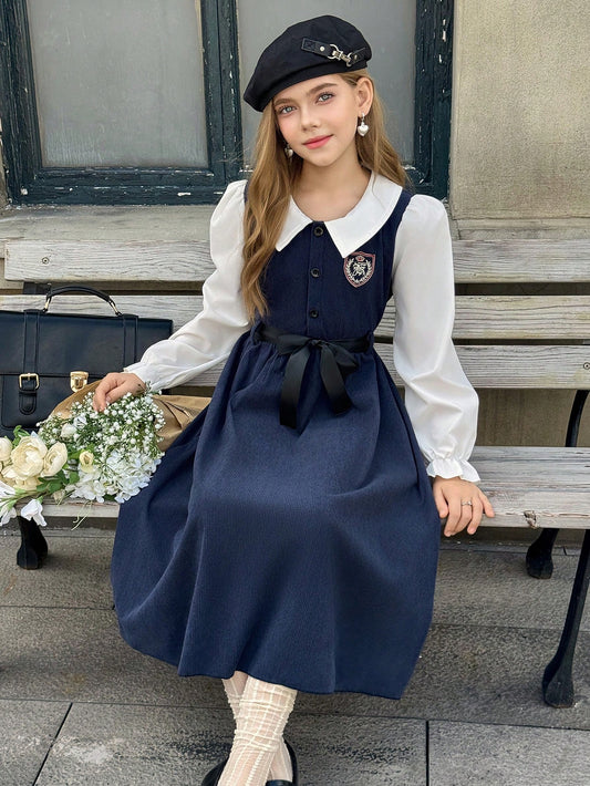 Girls' Collared Dress