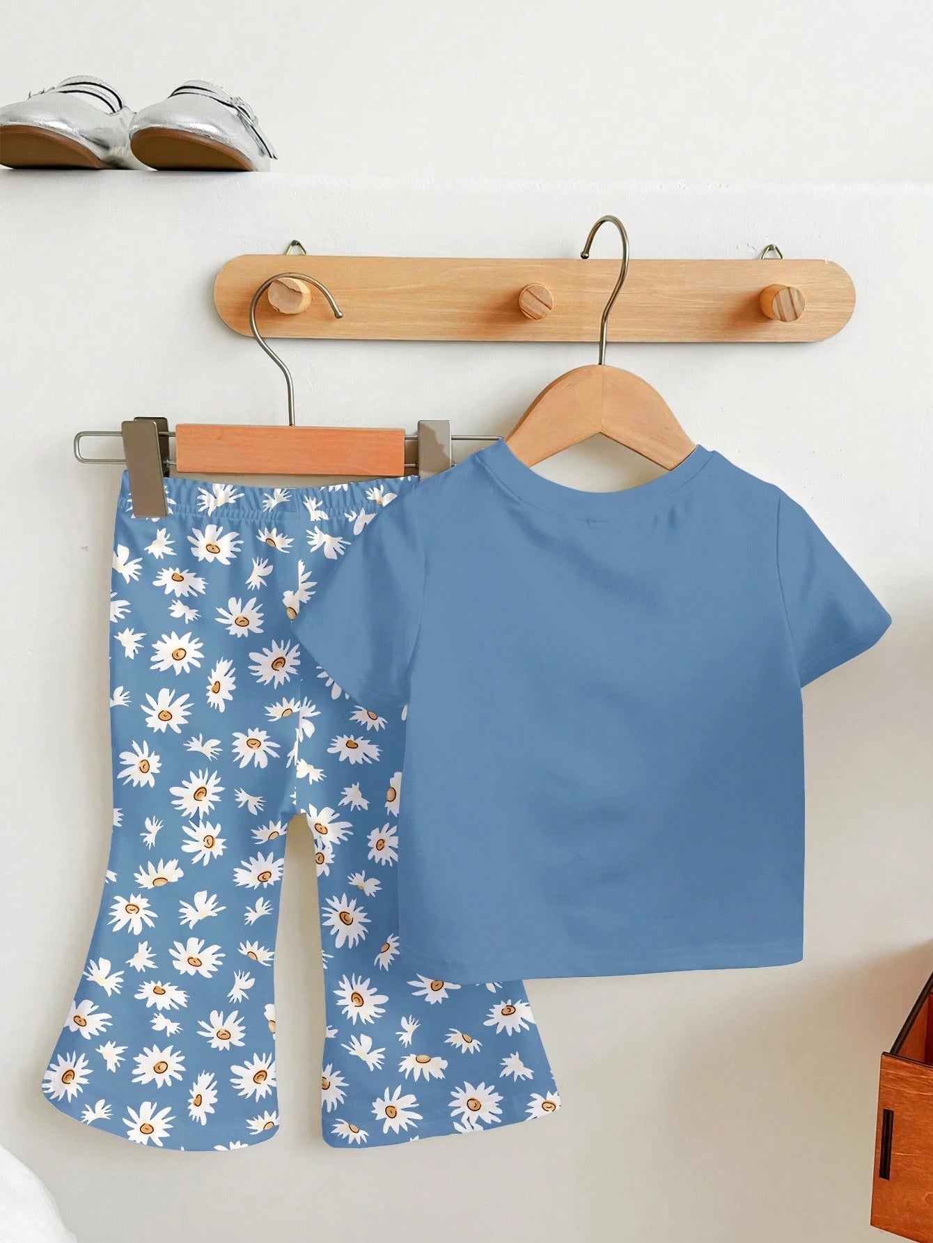 Happikins Baby Girl Short Sleeve Round Neck Long Pants 2 Pieces Set