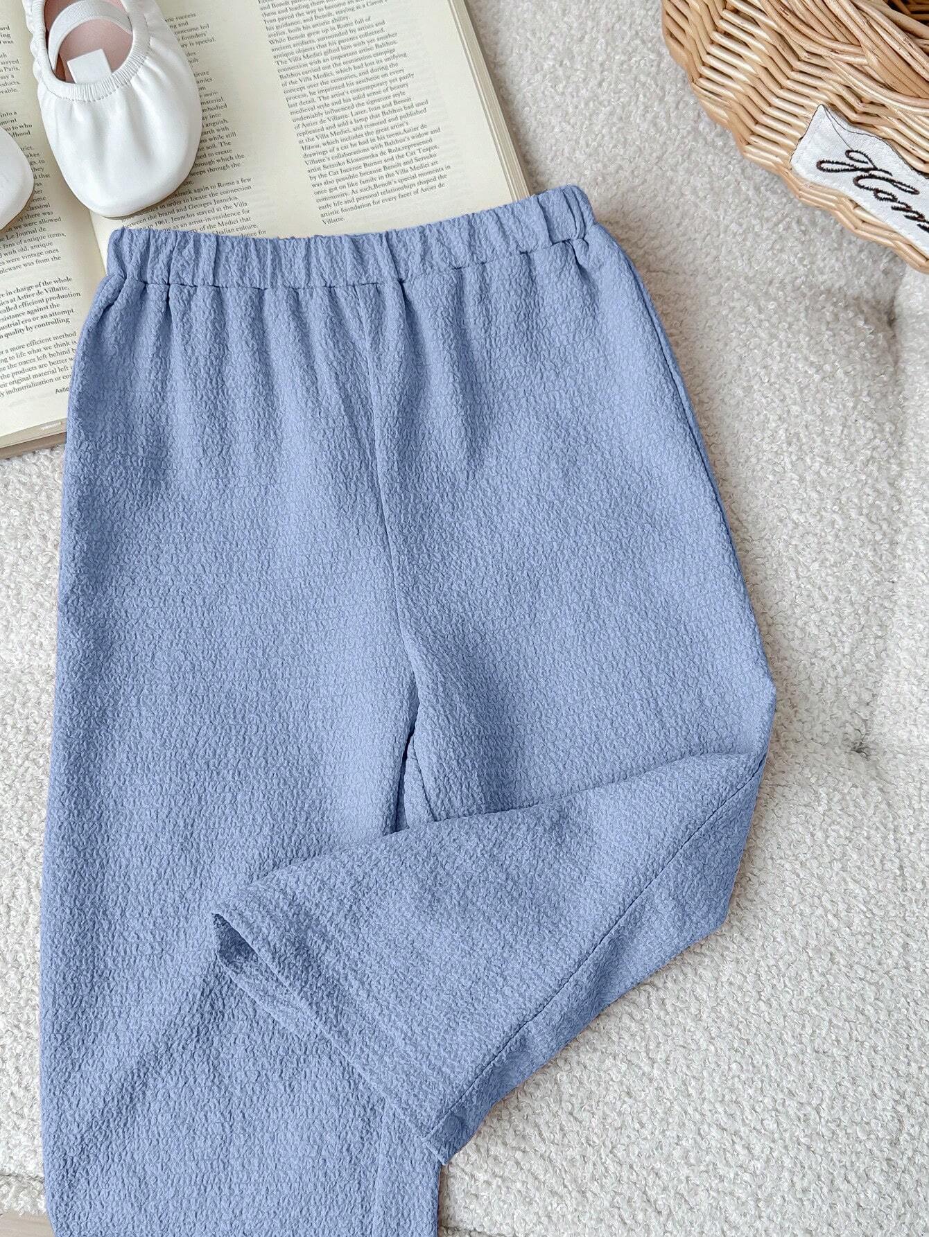 Knitted Long Sleeve Cardigan Tank Top & Long Pants 3pcs Outfit