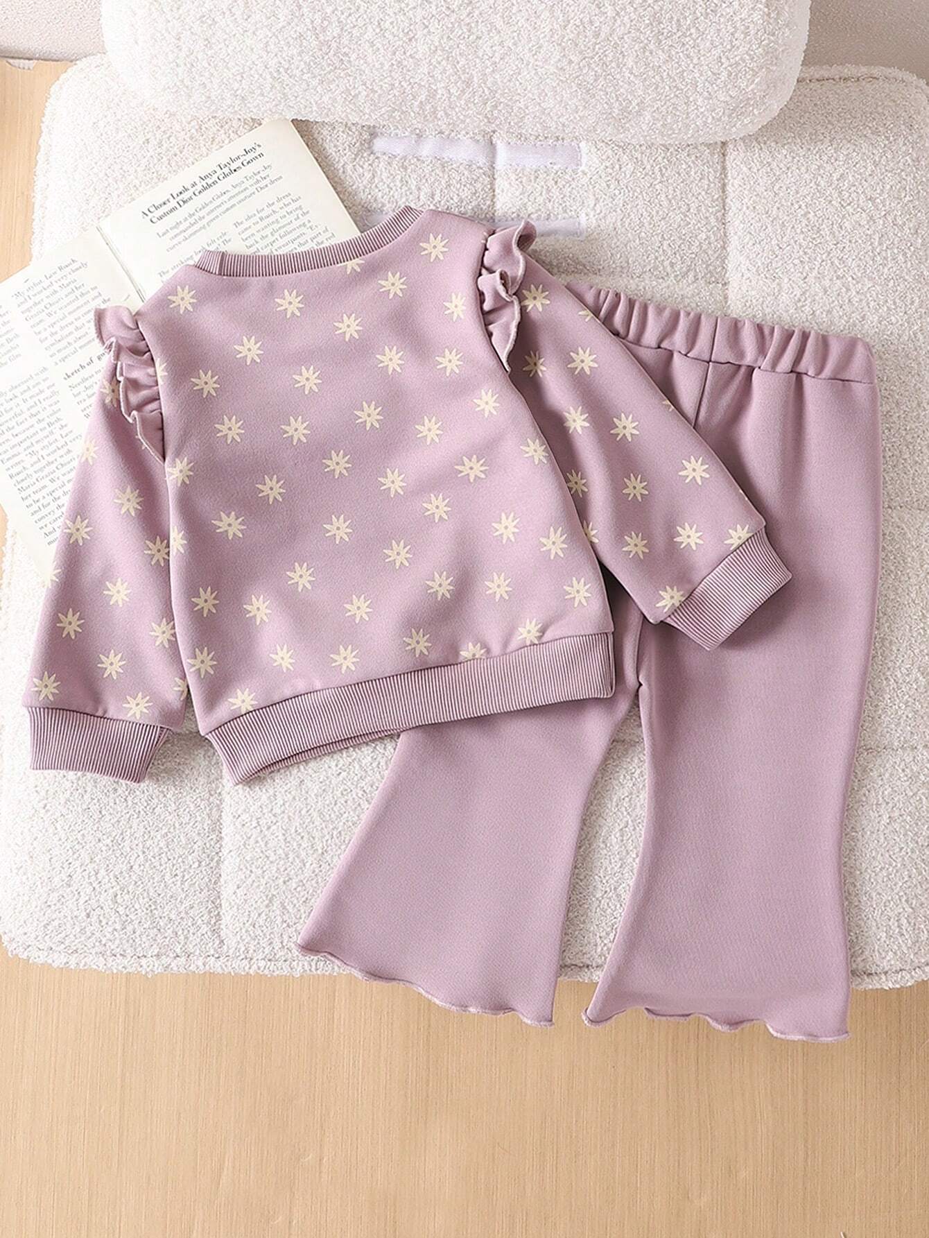 Baby Girl Long Sleeve Top & Pants Matching Outfit