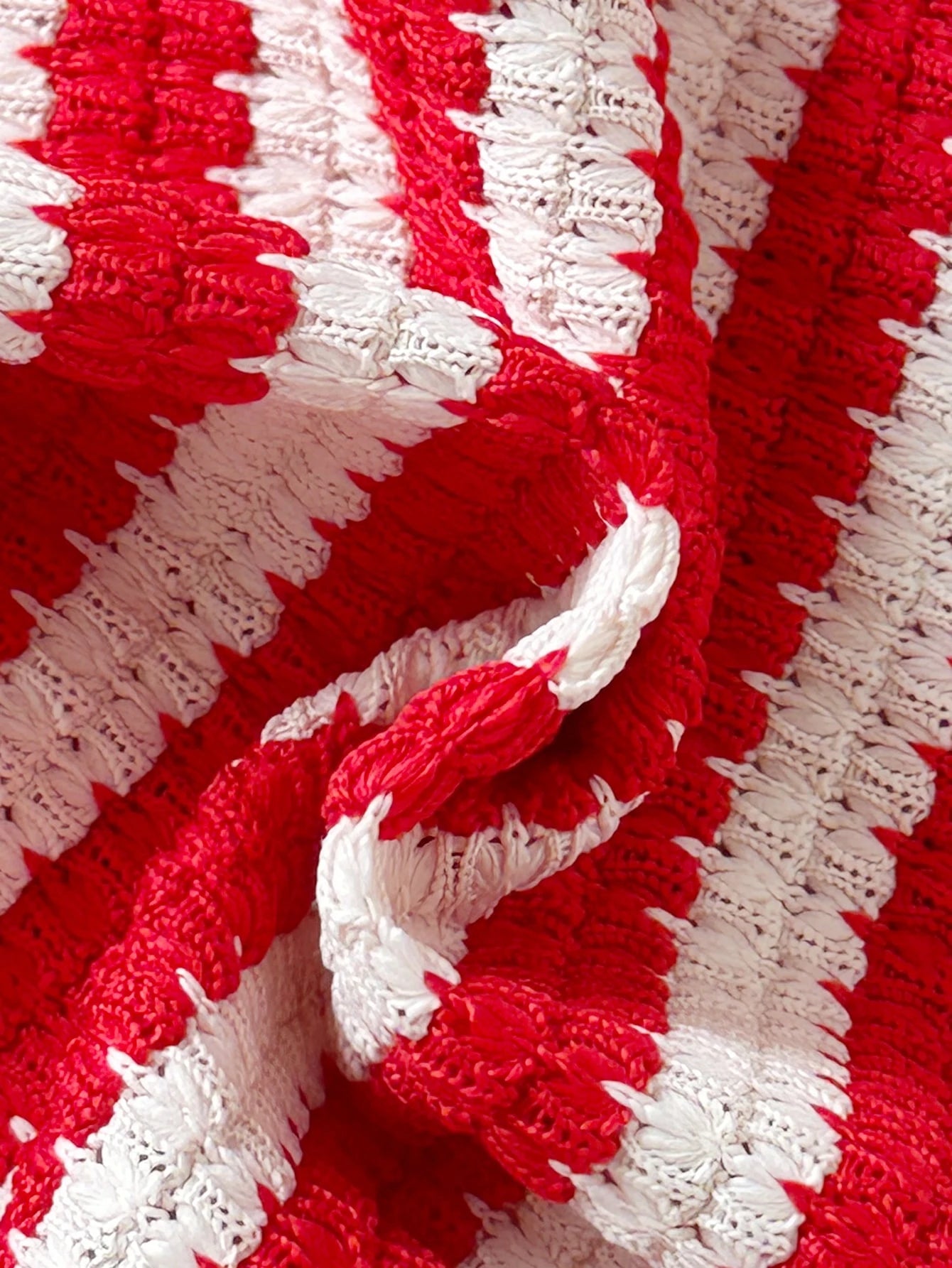 Strawberry Striped Embroidered Long Sleeve Round Neck Party Fall Holiday Outfits