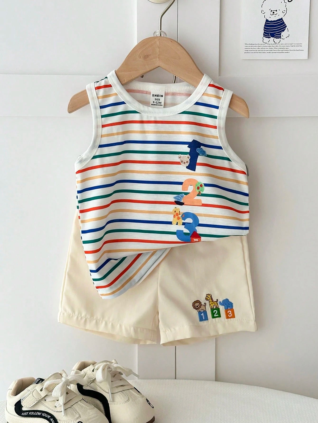 Baby Boy Striped Tank Top&Shorts Set