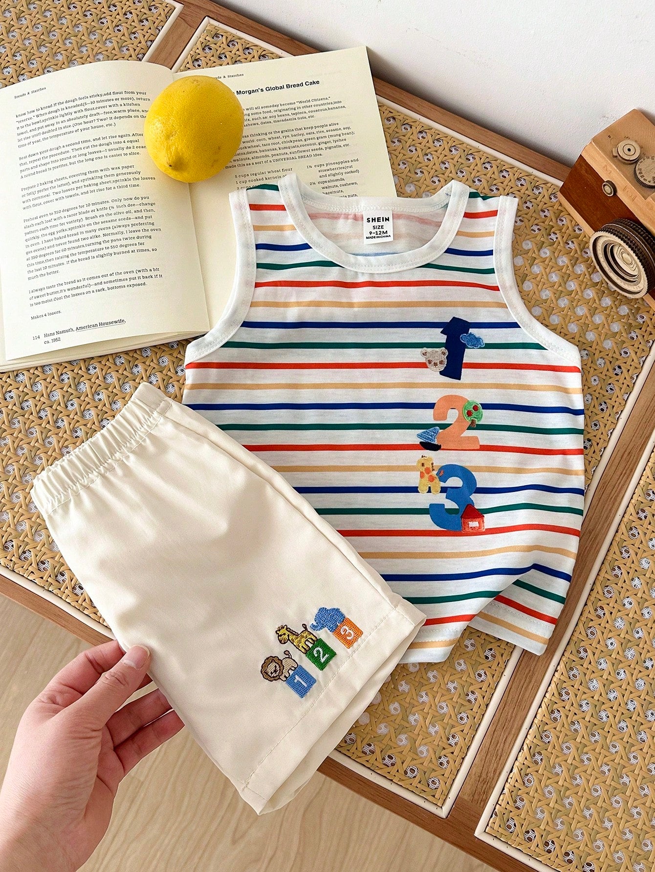 Baby Boy Striped Tank Top&Shorts Set