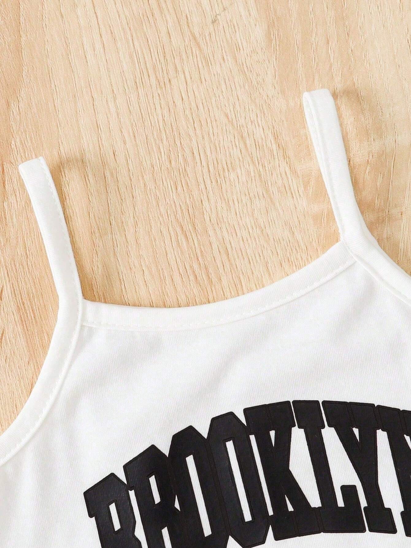 Printed Hollow Out Mesh Fabric Top And Shorts