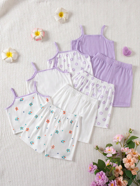 Baby Girl Newborn/Toddler Knit Tank Top And Shorts Set