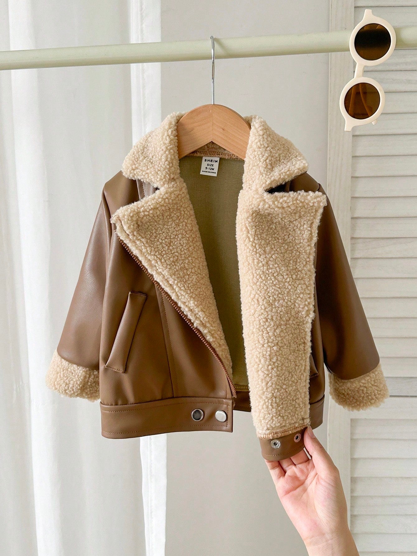 Baby Boys Casual Versatile Thermal Lined Jacket Brown
