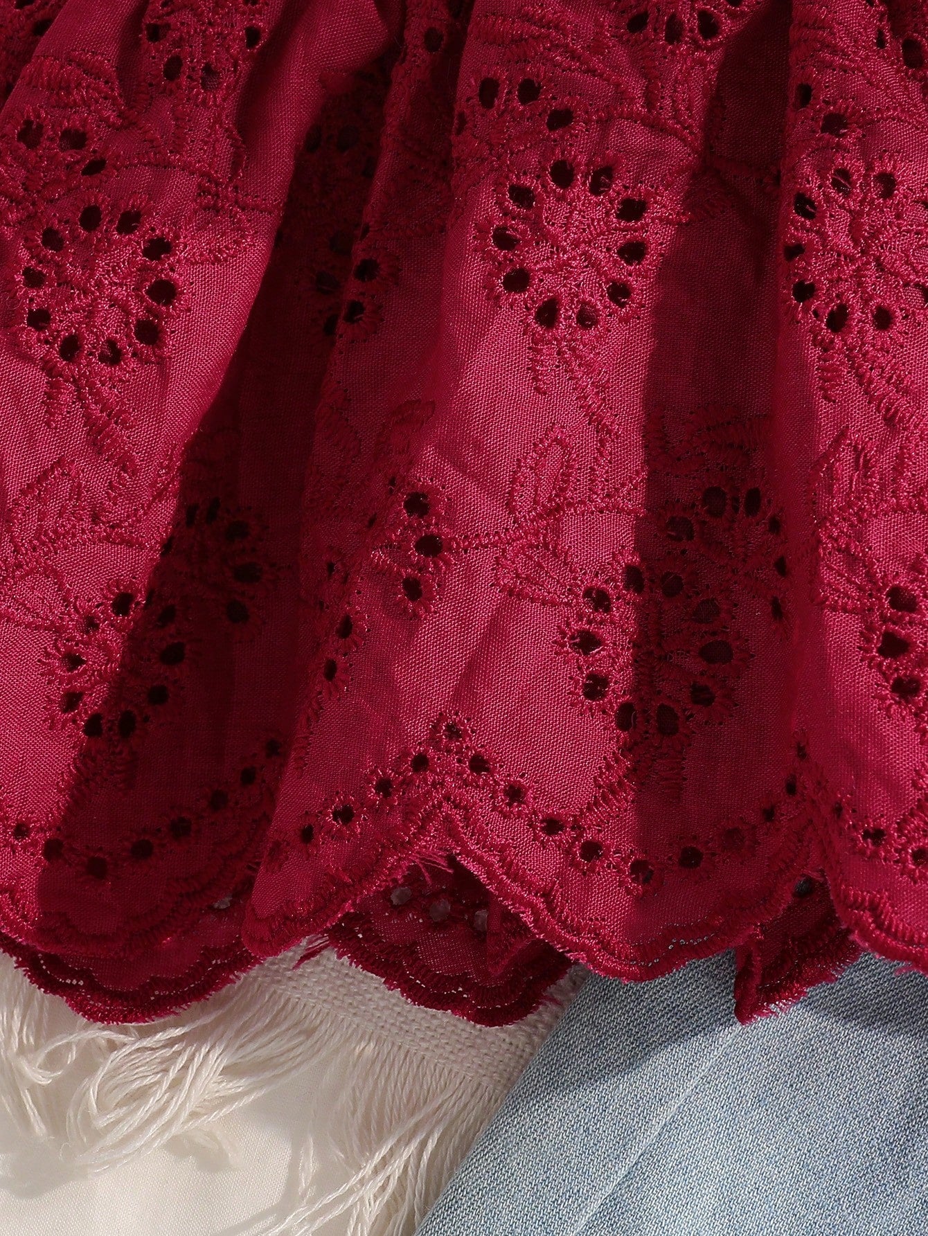 Playful Pals Embroidered & Burnout Strap Tank Top And Shorts Set